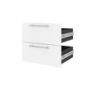 Bestar Orion 2 Drawer Set for Orion 20W Narrow Shelving Unit, White & Walnut Grey 116163-000017